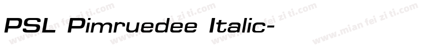 PSL Pimruedee Italic字体转换